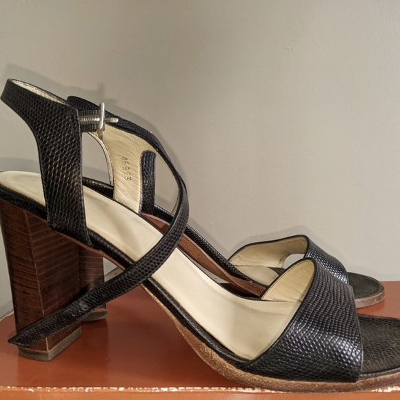 J. Crew Shoes - J. Crew size 10 black leather high heel sandals